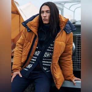 Banana Republic Marigold Corduroy‎ Puffer Jacket Size XL